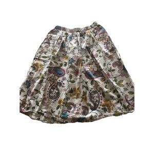 A.n.a Women's Paisley Skirt Size 14 Multicolor Elastic Waist Pull On Mid Length
